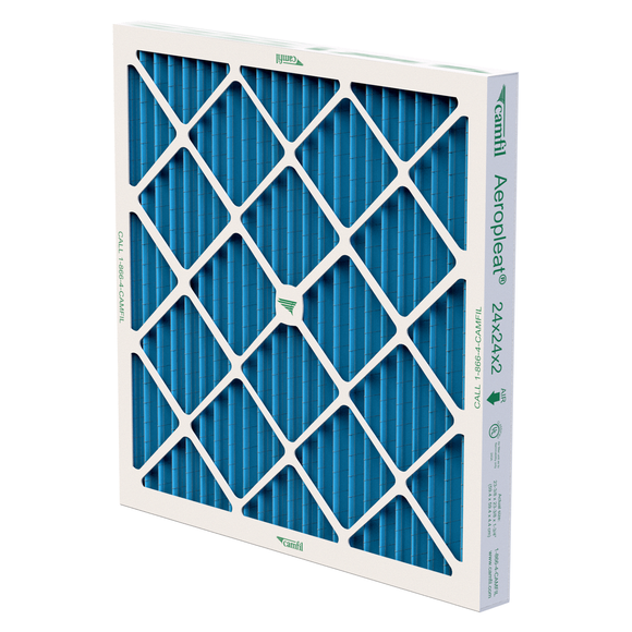 Camfil Aeropleat III Standard Capacity MERV 8 Pleated Panel Air Filter - 10x24x1 - Synthetic/cotton blend