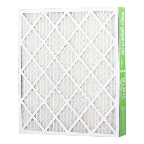 Filtration Group Aerostar Green Pleat High Capacity MERV 13 Pleated Panel Air Filter - 20x24x1 - Synthetic