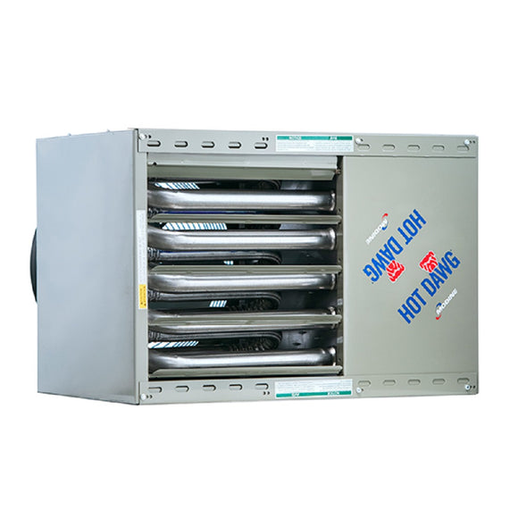 Modine Hot Dawg HD45 45,000 BTU Unit Heater Natural Gas 80% AFUE Power Vented Aluminized Steel Heat Exchanger HD45AS0111